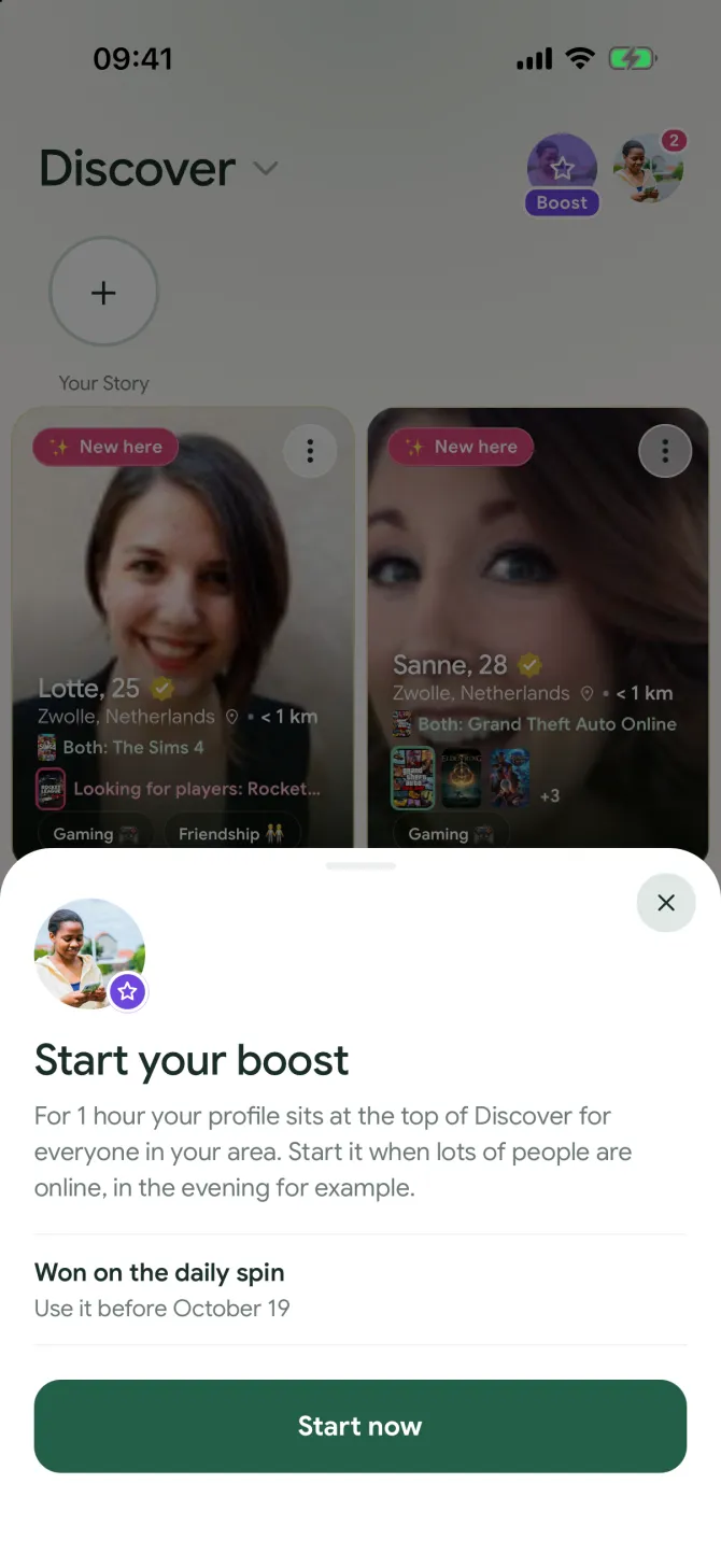 Starting a Boost in the flōw app
