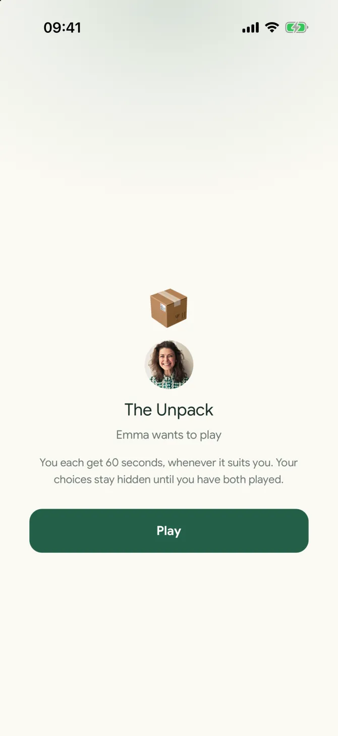 A No Small Talk invite in the flōw app